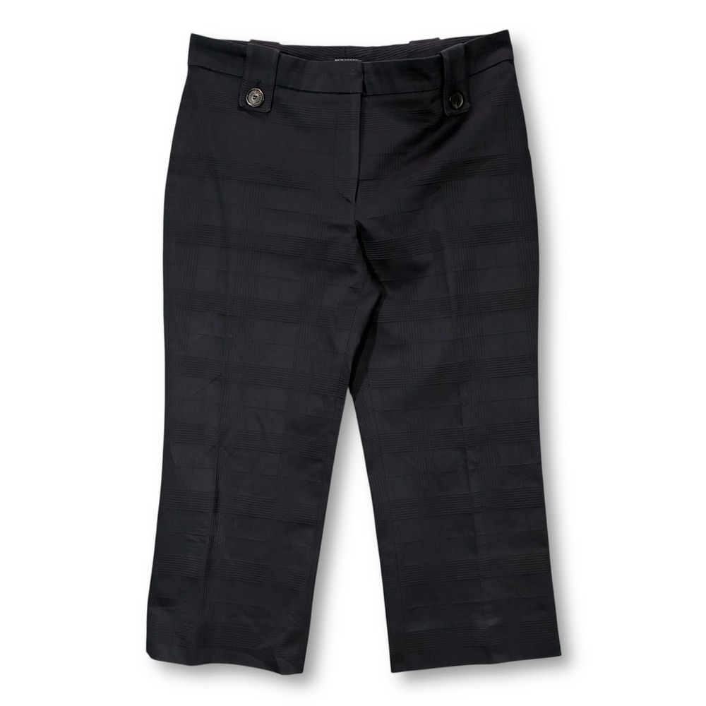 Burberry London Check Plaid Cropped Capri Pants Women's 8 Navy Blue
